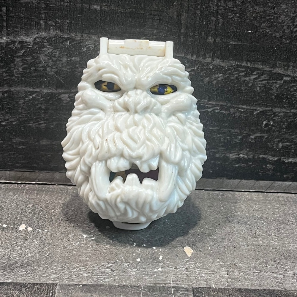 Vintage 1993 McDonalds Bluebird Toys Mighty Max Yeti Shrunken Head White Monster